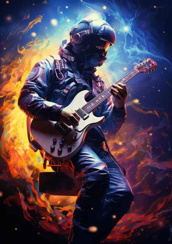 Infinite Disc. The Cosmic Quest playing Guitar | Canvas