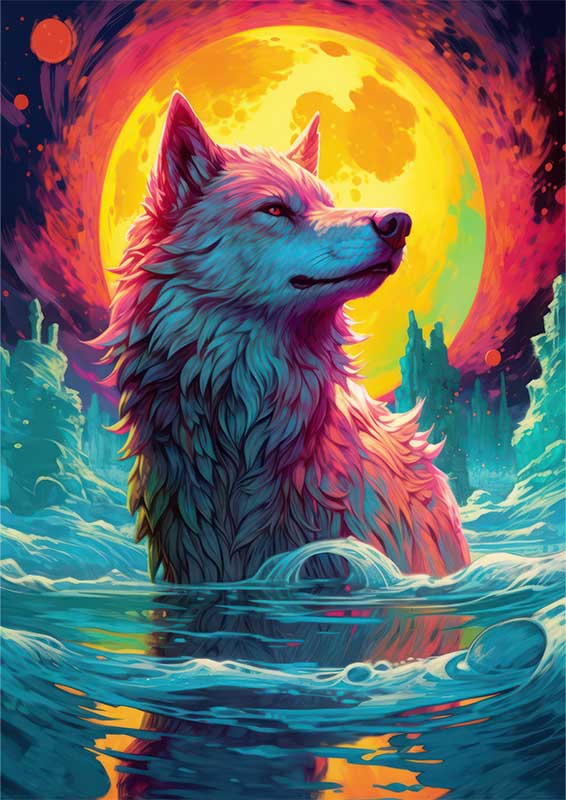 Harmonys Howl wolf | Canvas