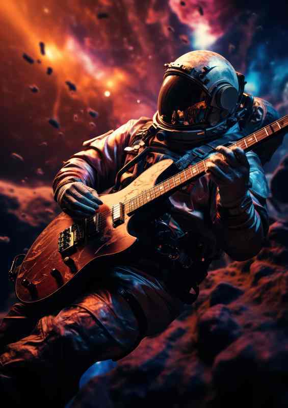 Interstellar Guitar Voyager | Canvas Journey to New Frontiers