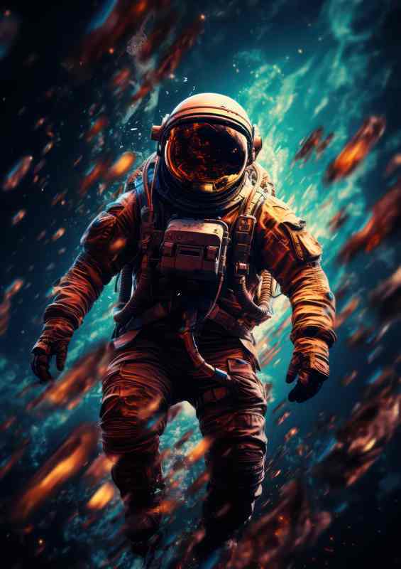 Starlit Solitude Astronauts Intimate Journey | Di-Bond