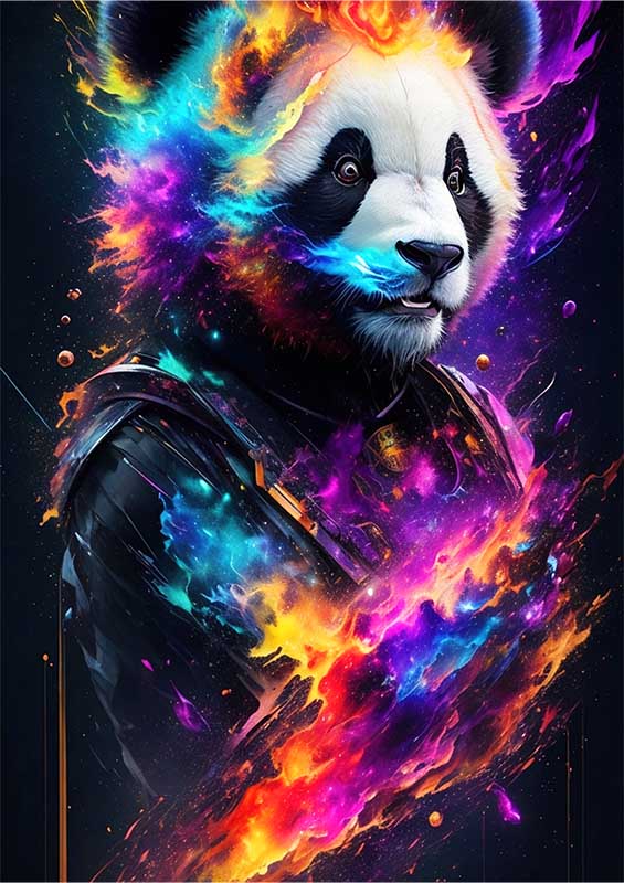 Cheeky Panda Galaxy Poster