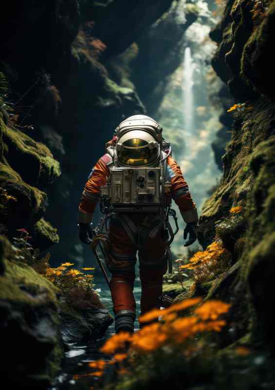 Stellar Voyager Astronauts Exploration of the Universe | Metal Poster