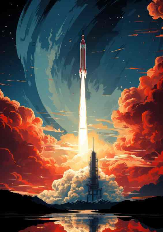 To the Stars Awe Inspiring Journeys of Space Rockets | Di-Bond