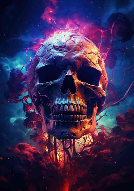 Death s Diary Memoirs of the Macabre outerspace skull | Poster