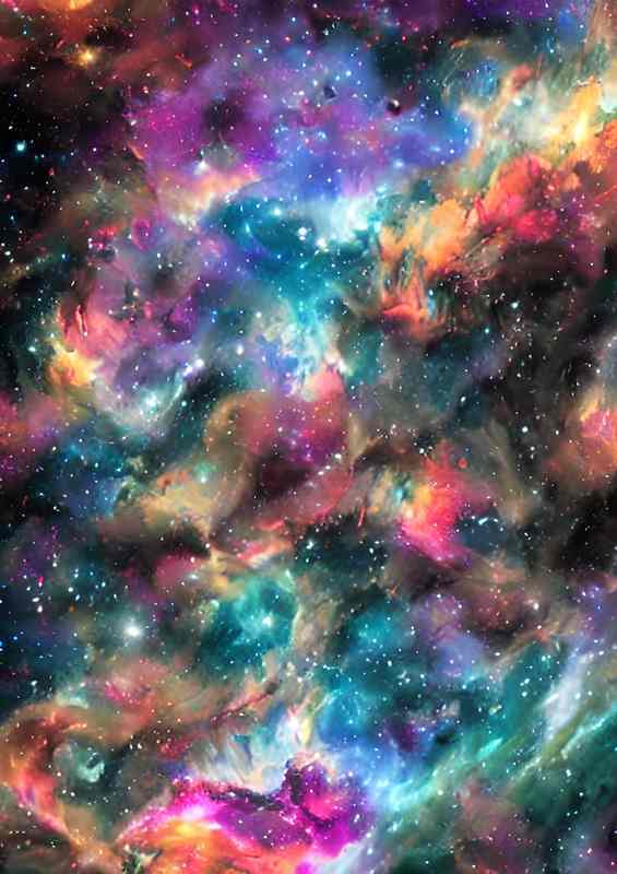 Nebulous Wonders The Universe's Mystical Clouds | Metal Poster