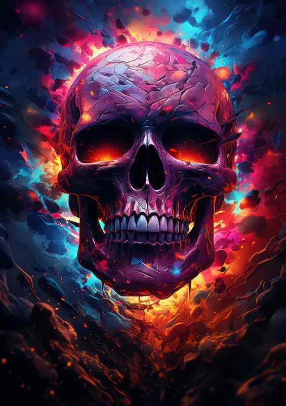 Exploring the Afterlife cosmic skull | Poster