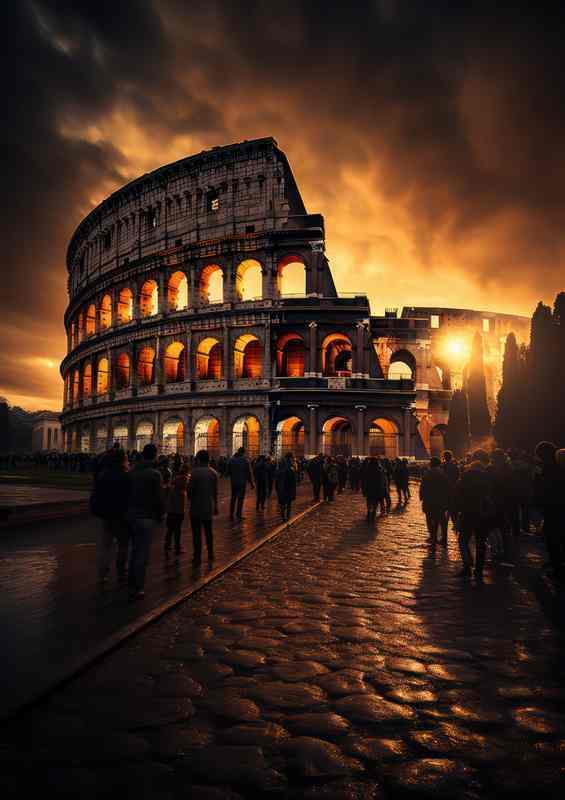 Roman Sunset | Metal Poster