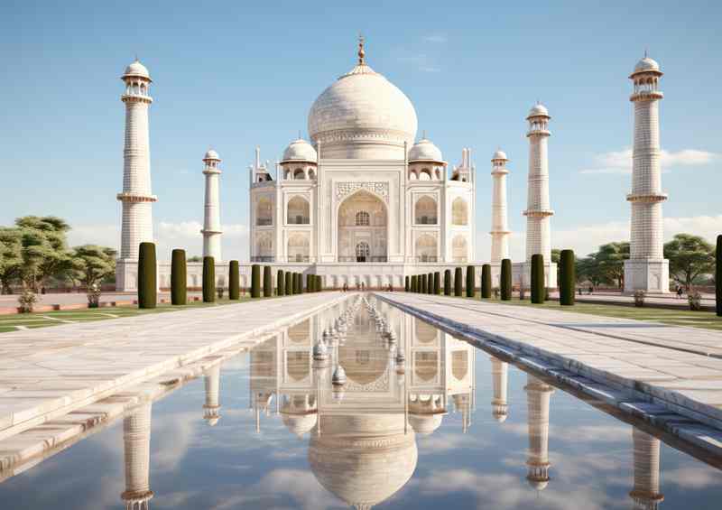 Indias Marvel In White Taj Mahal | Poster