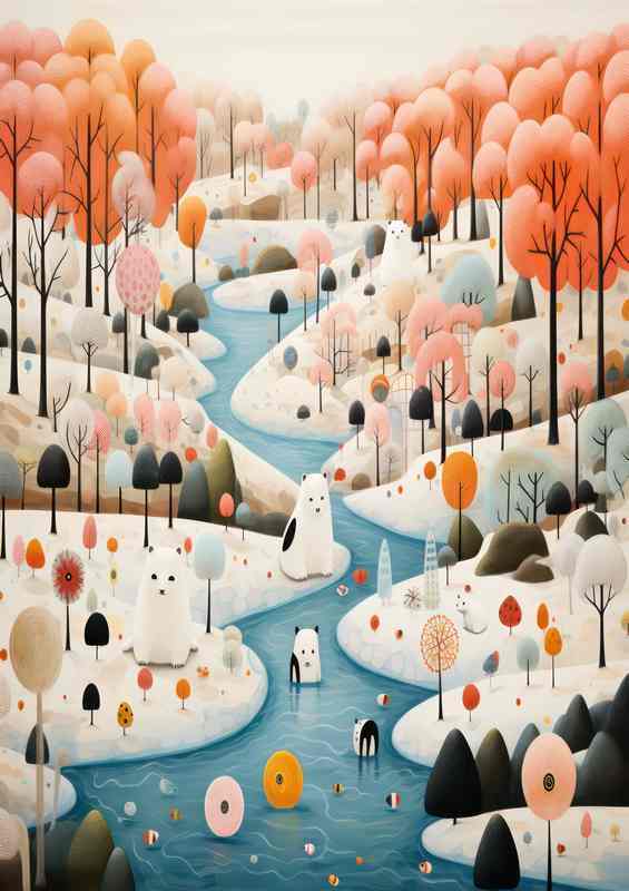 Fairylands Whimsy Pastel Forest Serenity | Metal Poster