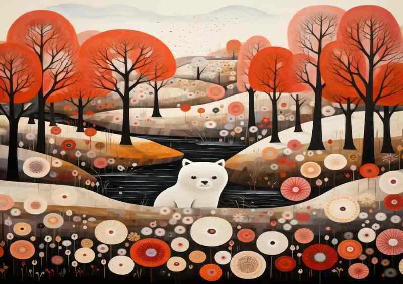 Baby Bear In The Woodland At The Park | Metal Poster