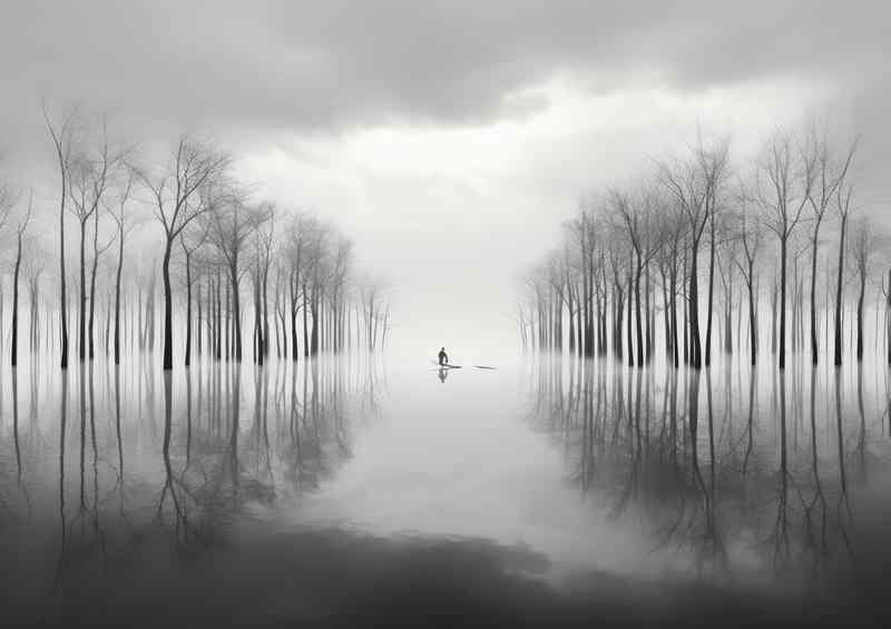 Harmony of Contrast Trees in Black and White | Metal Poster
