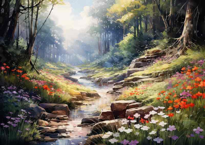 Painted by Nature Colorful Tree Canopy | Canvas