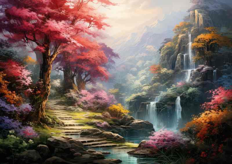 Spectrum of Seasons Colorful Treescape | Poster