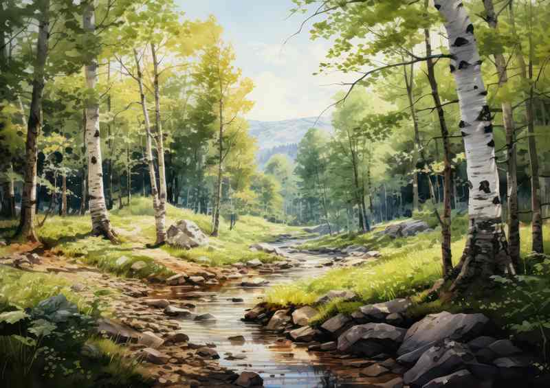 The Stream In The Woodlands | Canvas
