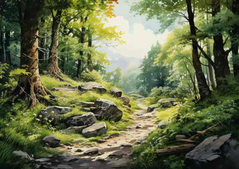 The Winding Path In The Forest | Canvas
