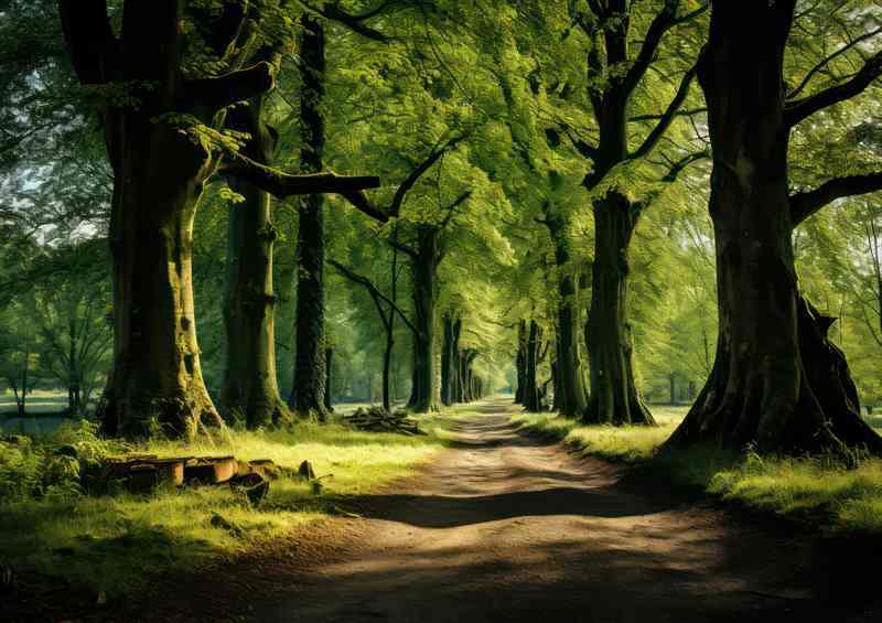 Tranquil Woodland Trail | Metal Poster