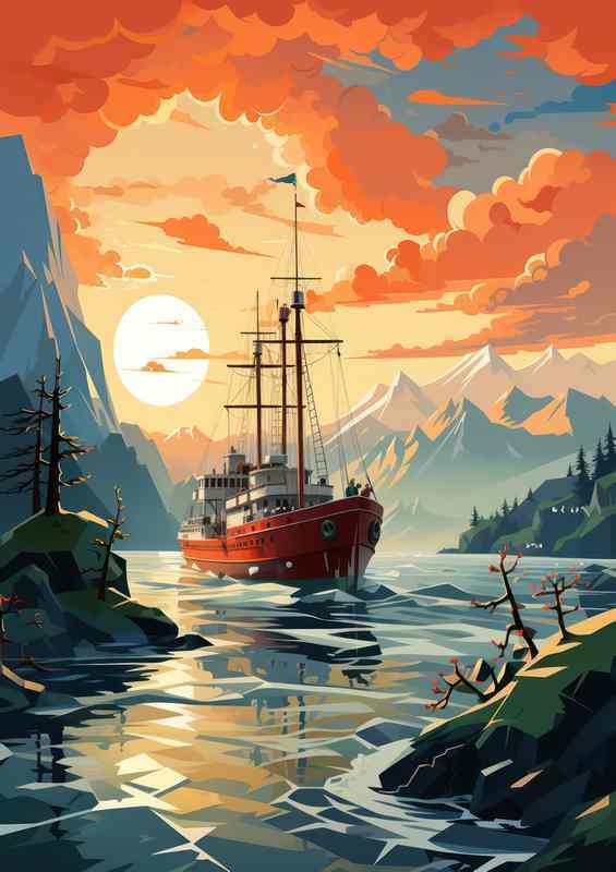 Golden Hour Sail Sunsets Blissful Cruise | Di-Bond