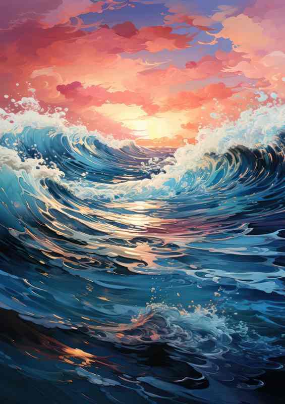 Oceans Palette Seas in Brilliant Hues | Metal Poster