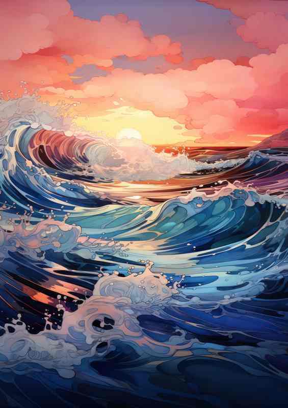 Spectrum of the Seas Vibrant Waters | Metal Poster