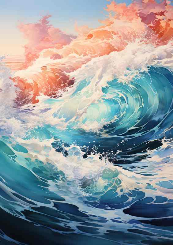 Storms Palette Colorful Sea in Commotion | Poster