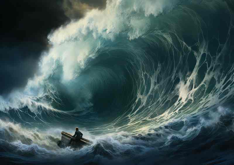 Turbulent Waters, Mighty Waves in Motion | Poster