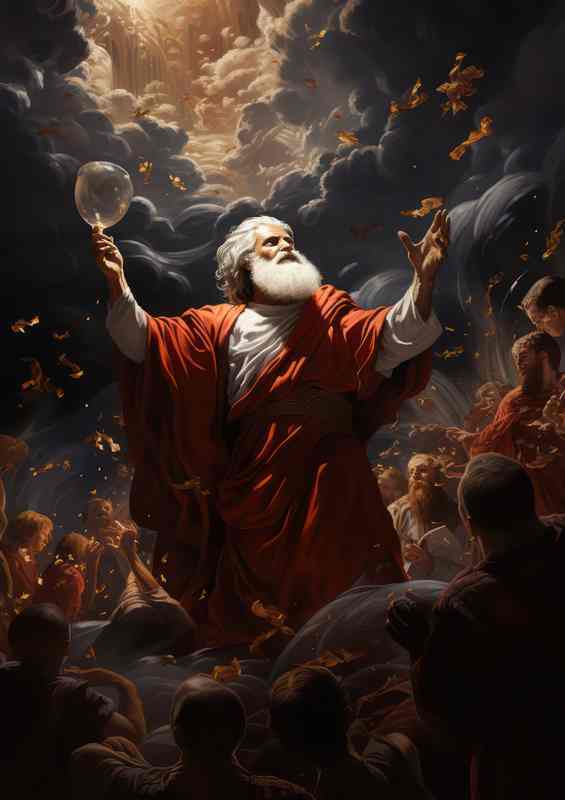 Jesus Calms the Storm Metal Poster