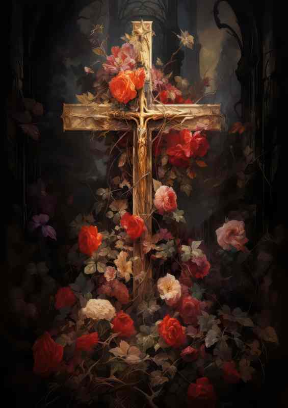 Winged Harmony - Birds & Cross | Canvas