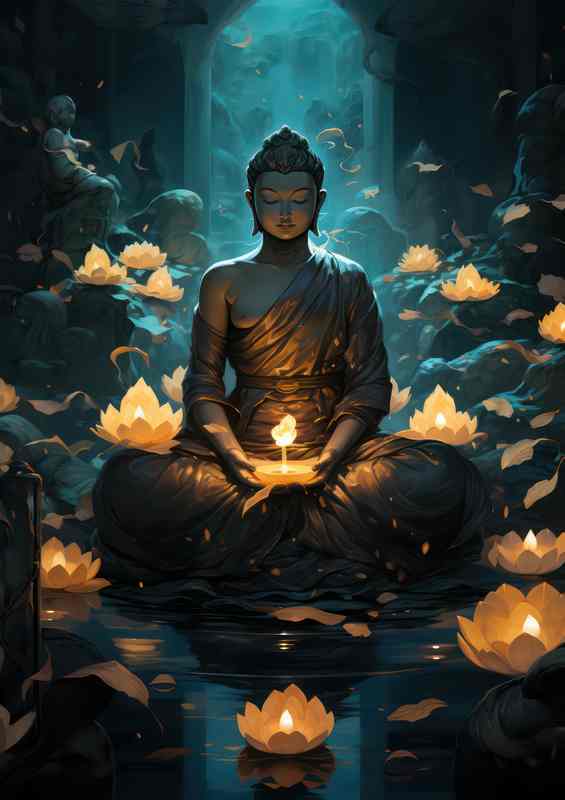 Dive into the Deep The Enlightened World of Buddha | Canvas