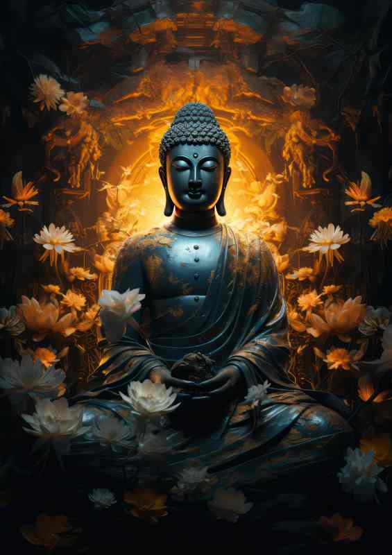 Experience the Blissful Path of Buddhas Teachings | Poster