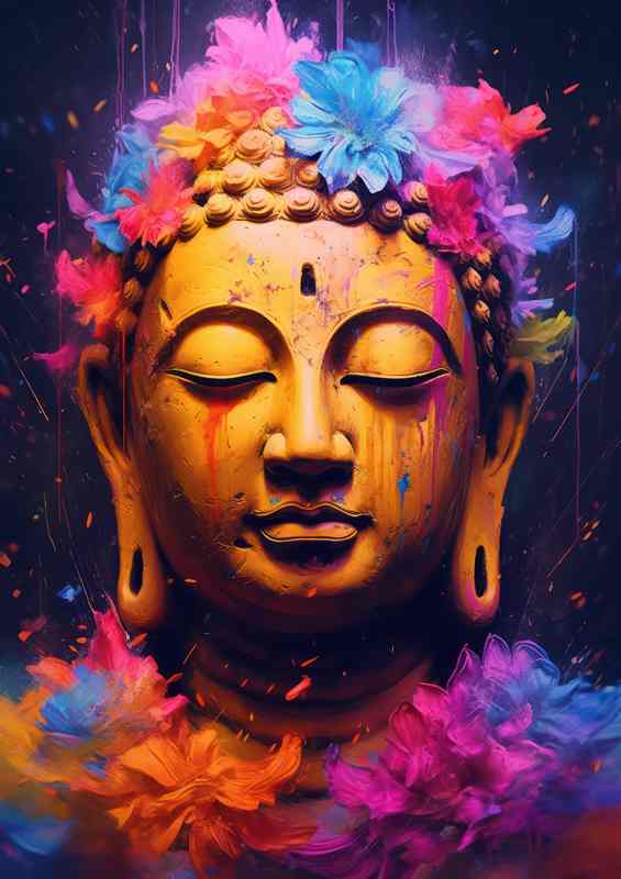 Whispers of Liberation Mystical Buddhas Enlightenment | Metal Poster