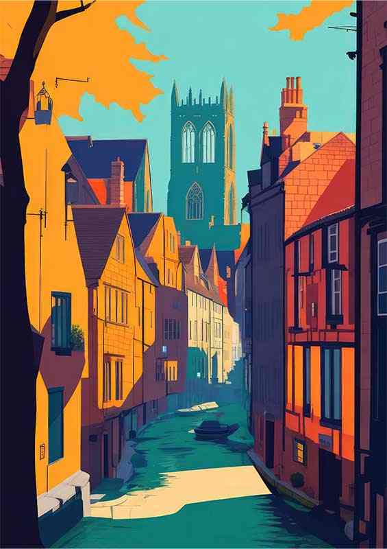 The Shambles Of York Flat design | Canvas