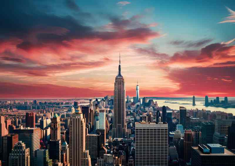 Cityscape Empire State | Metal Poster