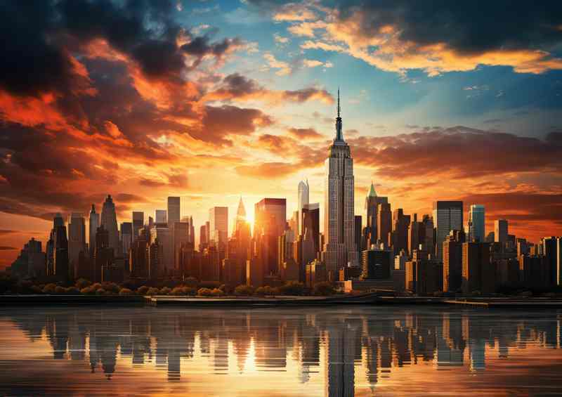 Skylines Rhythm | Metal Poster with Empire State