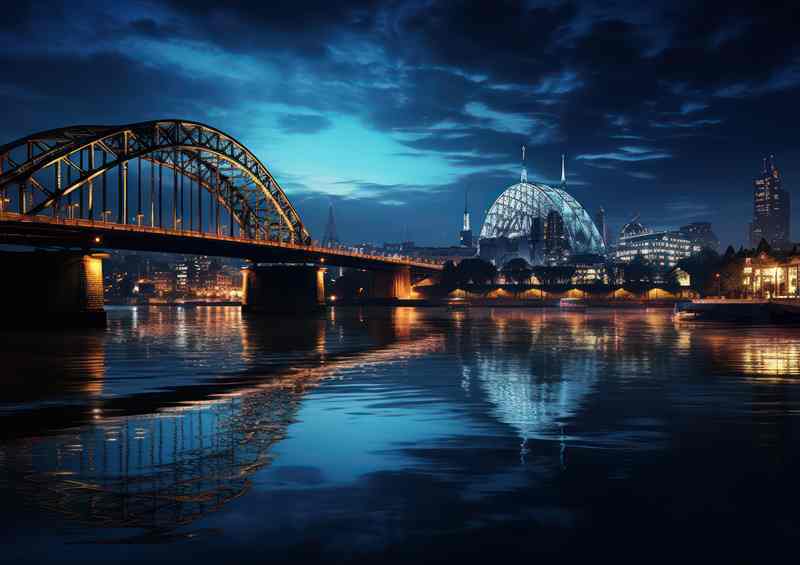 Metro Horizon Mystics Dusk City Skyline at Enigma | Poster