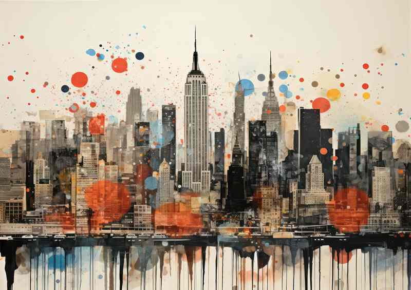 Painting Skylines with Pixels news paper style | Metal Poster