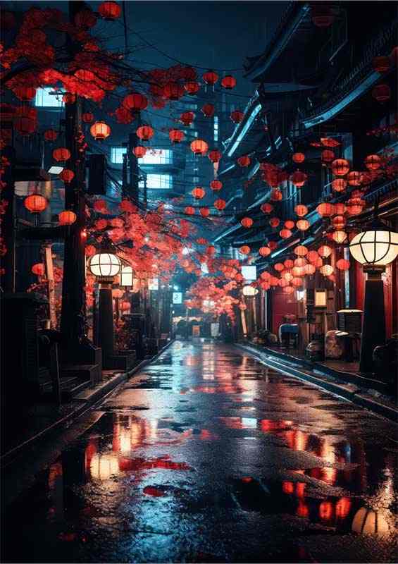 Street Spectrum Cityscapes from East to West | Metal Poster