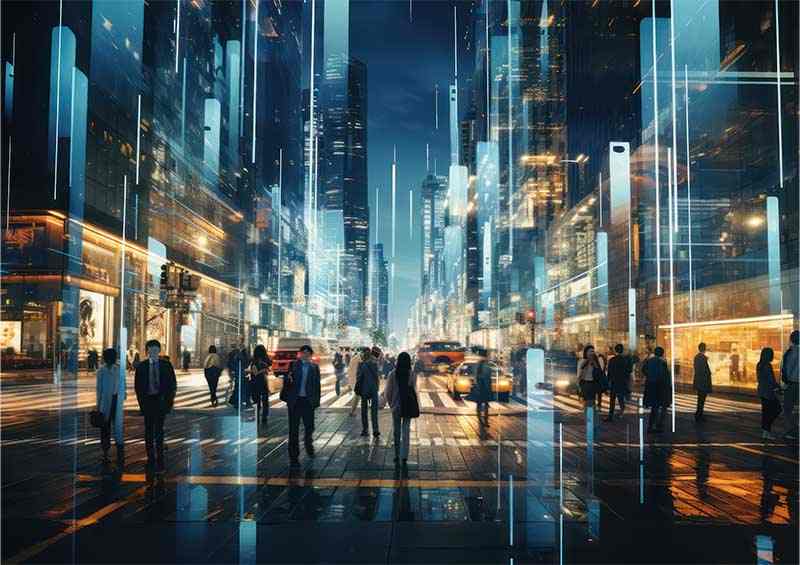 Street Snapshots Capturing City Life | Metal Poster