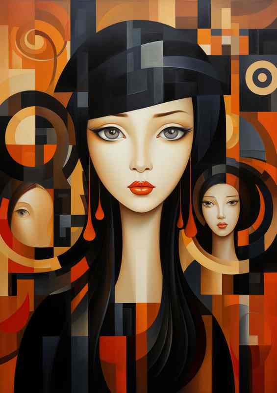 Abstract Faces Diverse Artistry | Di-Bond