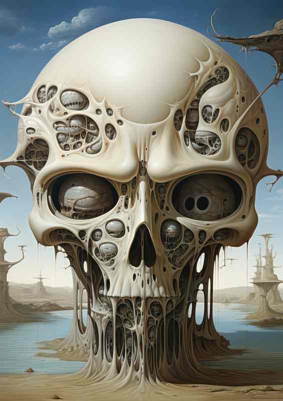 Shades of the Spectral Death in Color surreal art | Poster