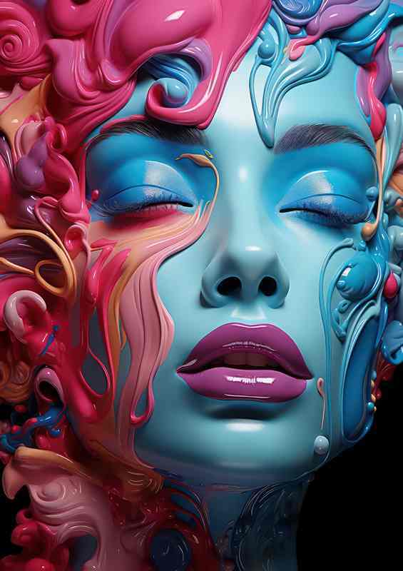 Essence of Expression Abstract Faces in Motion | Di-Bond