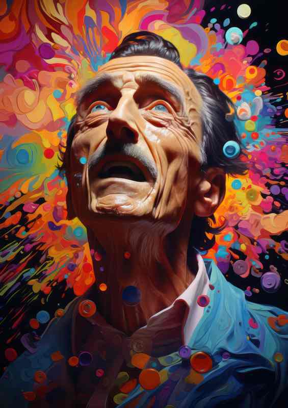 Ethereal Echoes Abstract Faces in Light | Di-Bond