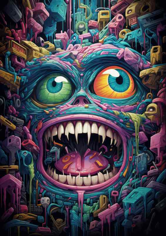 Faces of the Abyss Abstract s Explored | Metal Poster