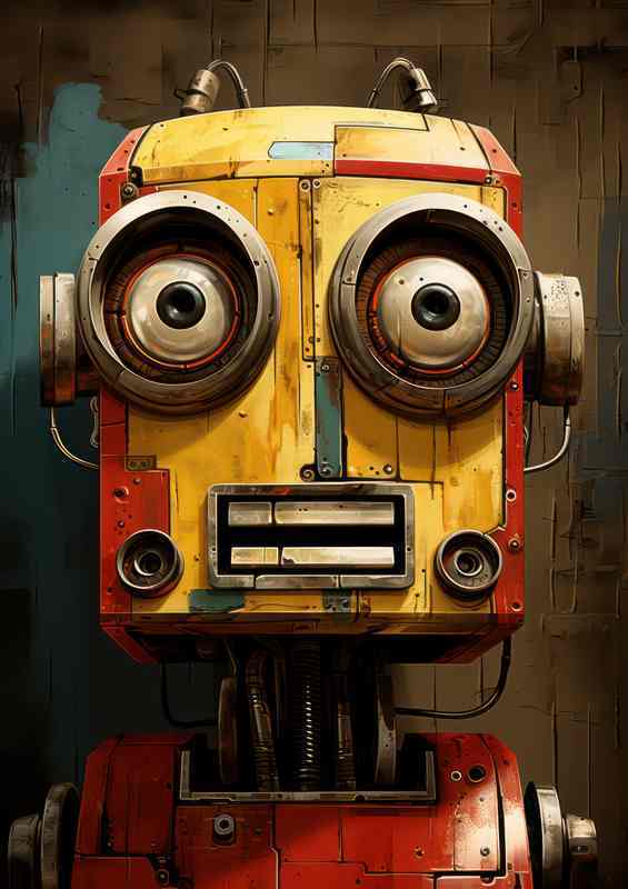 Synthetic Shadows Mechanical Faces | Metal Poster