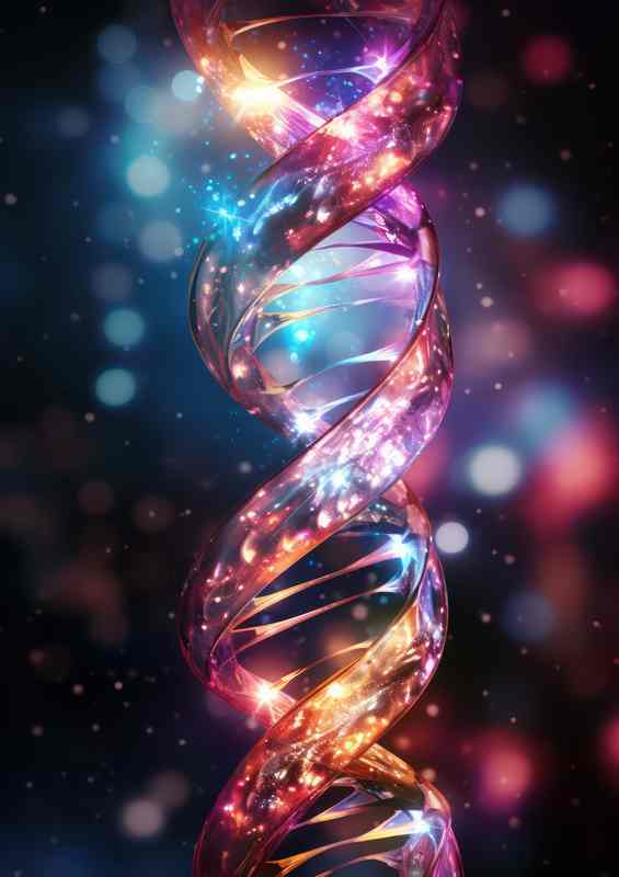 Abstract Color Experiences Shapes that Touch the Heart DNA | Di-Bond