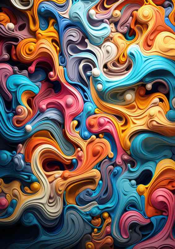 Abstract Color Fantasy Rich In Tones | Poster