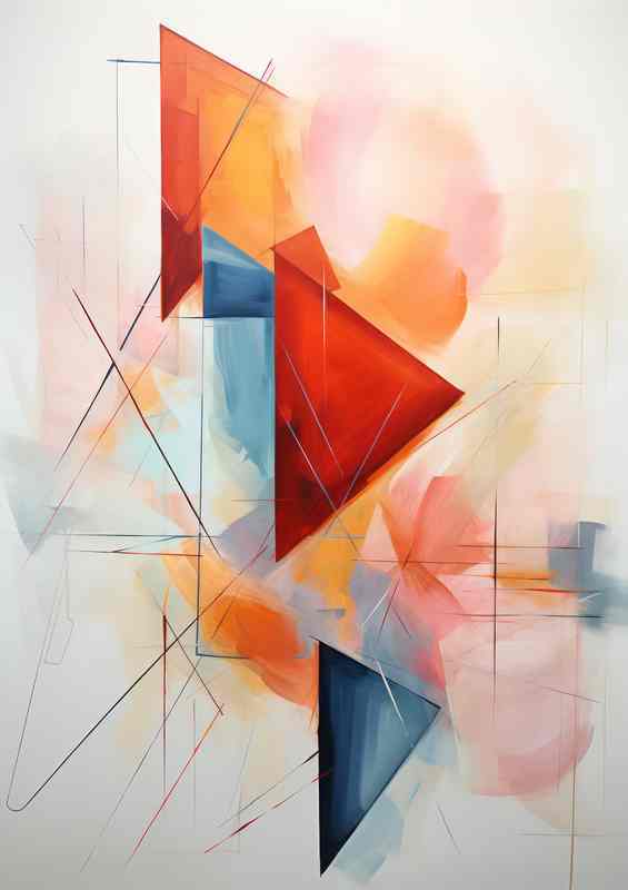 Abstract Color Magic The Dance of Shapes and Tones | Di-Bond