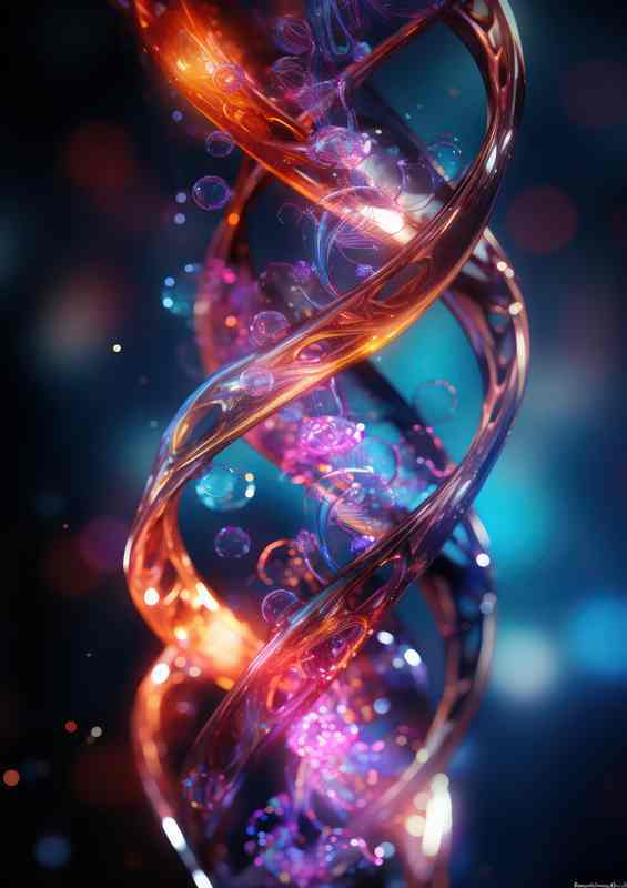 Abstract Color Phenomena Shapes that Change the World DNA | Di-Bond