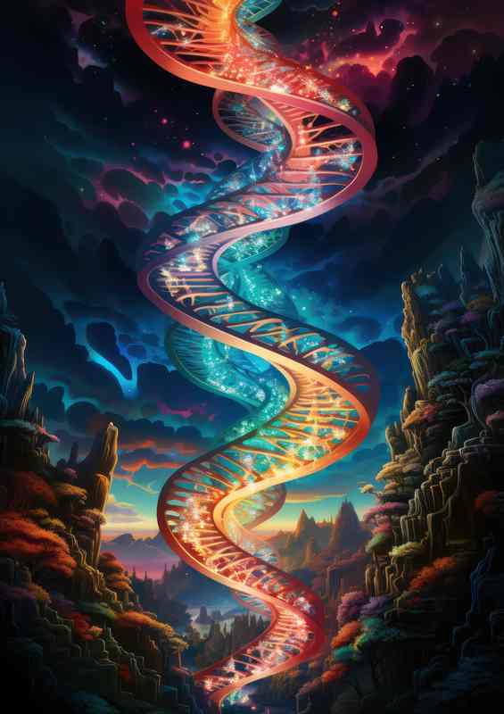 Color Cascade The Waterfall of Whimsical Hues | Canvas