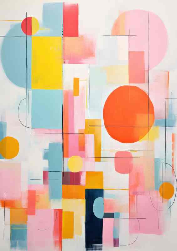 Colorful Abstract Creations A Soft Colour Tone | Di-Bond