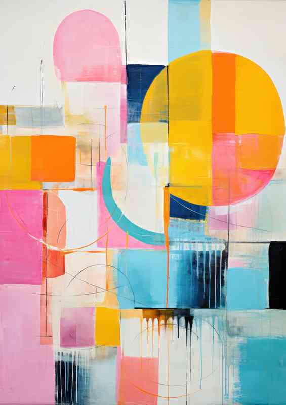 Colorful Abstract Creations Of Mid Tones | Metal Poster